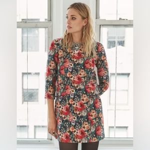 Sezane Robe Duoma Multicolor Floral Knit Mini Dress Size 36 US Size 4